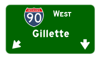Continue west to Gillette