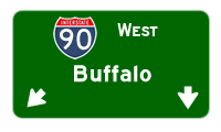 Continue west to Buffalo