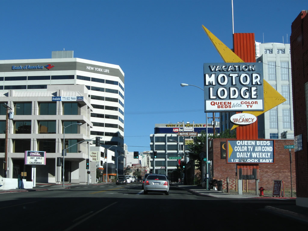 1966 - Reno, NV. The Ponderosa Hotel opened at 515 South 