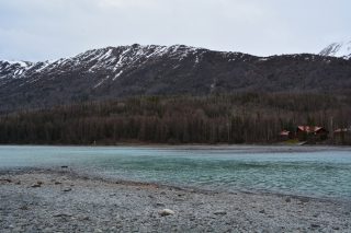 The Kenai River flows through the community of Cooper Landing on Alaska's Kenai Peninsula