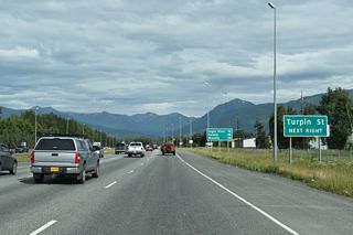The next exit along SR 1 (Glenn Highway) northbound connects with Turpin Street south into Northeast Anchorage.