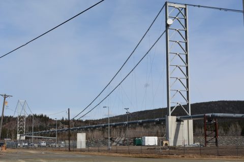 The Trans-Alaska Pipeline Bridge over the Tanana River at Big Delta, AK