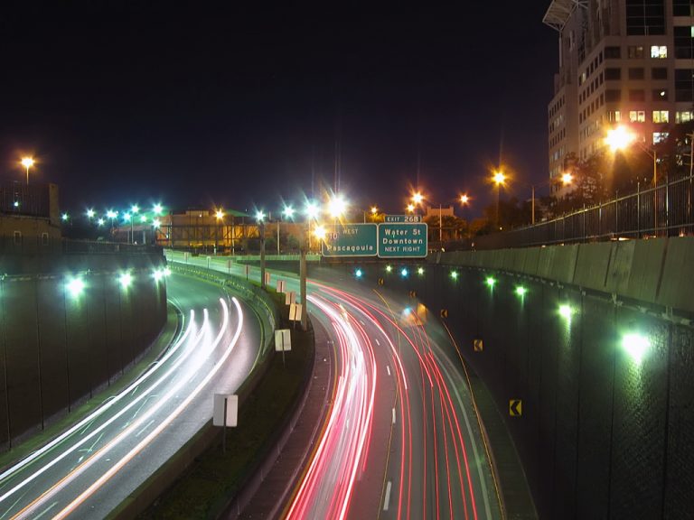 I-10 below Fort Condé in Mobile, AL