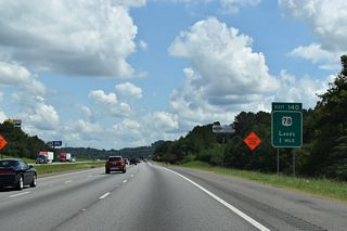 U.S. 78 (Bankhead Highway) meets Interstate 20 directly at a parclo interchange (Exit 140) in one mile.