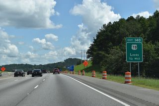 U.S. 78 leaves Irondale near Lovick in Birmingham and enters Leeds ahead of Scott City. East from Exit 140, U.S. 78 (Parkway Drive) continues 2.83 miles to SR 119 (Montevallo Road) at Downtown Leeds.
