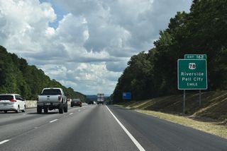 U.S. 78 crosses Interstate 20 at Exit 162 from Pell City northeast to Riverside at Logan Martin Lake.