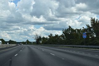 Logan Martin Lake comes into view as Interstate 20 crosses a causeway toward the Coosa River.