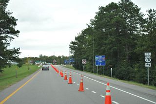 SR 77 intersects U.S. 78, 1.3 miles to the north of Exit 168 near Yatesville in Lincoln. CR 399 (Speedway Boulevard) stems east from SR 77 to Talladega Superspeedway from 0.7 miles to the south.