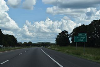 The rural diamond interchange joining I-20 with CR 005 (John N. Wilis Avenue) at Exit 173 lies 1.5 miles south of Eastaboga and U.S. 78.