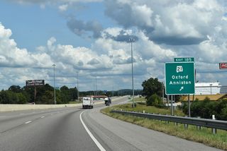 SR 21 (Jacksonville State University Highway) travels southwest from Oxford to Anniston Metropolitan Airport (ANB), Munford and Talladega. North beyond Anniston, SR 21 continues to Jacksonville and Piedmont.