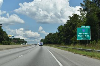 Cleburne County Route 49 meets I-20 at a diamond interchange (Exit 210) by the unincorporated community of Abernathy.