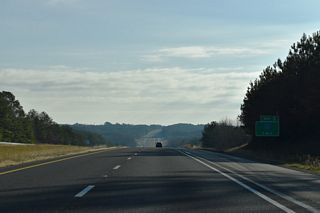 Interstate 22 passes north of Bexar ahead of Exit 3 to Marion County Route 33.