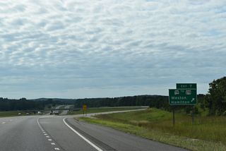 Entering the diamond interchange (Exit 7) along I-22/U.S. 78 east. SR 74 follows the pre-freeway alignment of U.S. 78 five miles east to U.S. 43/278. The remainder of the route accompanies U.S. 278 to the Georgia state line.