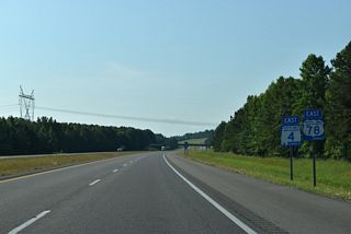 I-22/U.S. 78 curves more easterly along the south side of Hamilton.