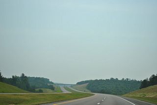 Leaving the wildlife management area along I-22 eastbound near County Route 37.