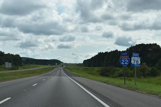 I-22 and U.S. 78/SR 4 continue seven miles east to Carbon Hill. Nauvoo is four miles north from upcoming Exit 46.