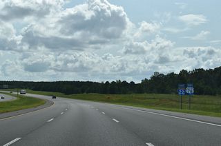 Interstate 22 expands to six overall lanes east from Exit 52.
