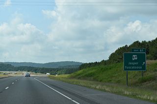 Traveling 280.53 miles overall, SR 69 begins at Jackson in Clarke County and runs north to Linden, Greensboro and Tuscaloosa before reaching Jasper. The state route turns eastward from Walker County to an overlap with I-65 ahead of Cullman, Arab and Guntersville.