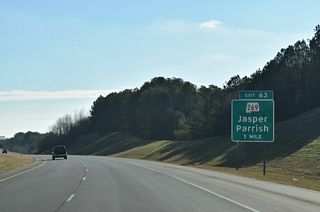 Beginning in Jasper, SR 269 leads south 1.8 miles to meet Interstate 22 at Exit 63 in one mile.