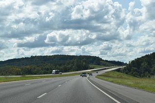 Interstate 22 spans Cane Creek just outside the Cordova city limits.