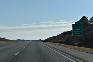 County Route 81 joins Interstate 22 with the cities of Dora and Sumiton to the north.