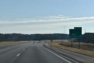South from Exit 78, CR 81 crosses into Jefferson County at Twilley Town en route to Flat Creek, Quintown and SR 269 west of Praco.