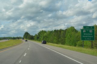 Previous guide signs for Exit 7 omitted SR 74.