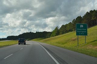 SR 17 branches 3.52 miles west from an overlap with U.S. 43/278 in Hamilton to the diamond interchange at Exit 11. The state route represents the hidden counterpart of U.S. 43 northward to Florence. 