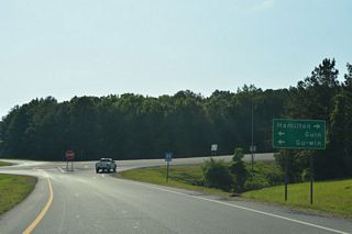 North beyond Hamilton, U.S. 43 leads to Russellville.
