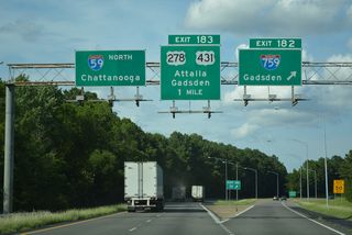I-759 allows traffic bound for U.S. 278 east to Piedmont to bypass a portion of Gadsden.