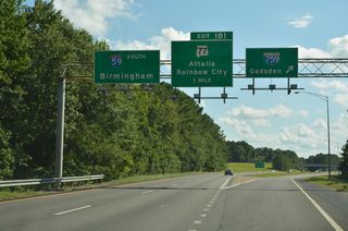 The 4.54 mile long Gadsden Spur opened from I-59 at Exit 182 east in 1986.