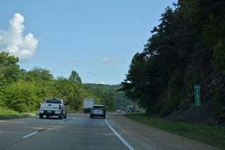 Curving southeasterly along Interstate 59 across Big Ridge. The freeway lowers into Little Wills Valley and lines Lookout Mountain to Gadsden.