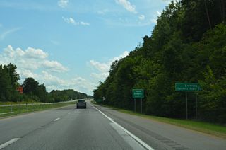 The Alabama and Georgia state line marks the boundary between Eastern and Central Time Zones. Travelers along Interstate 59 southbound gain an hour.