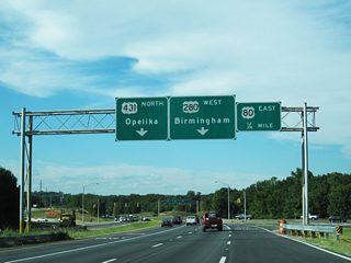 Opelika Road branches northwest from Crawford Road (old U.S. 80) and intersects U.S. 80-280-431 just south of their separation at J.R. Allen Parkway. Opelika Road (CR 427) is the former alignment of U.S. 280/431 north to Smiths Station.
