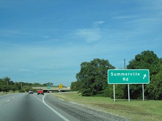 Summerville Road meanders southward from the diamond interchange with U.S. 80 to become Broad Street in Downtown Phenix City. North of the nearby Lee County line, Summerville Road becomes CR 428 en route to Smiths Station.