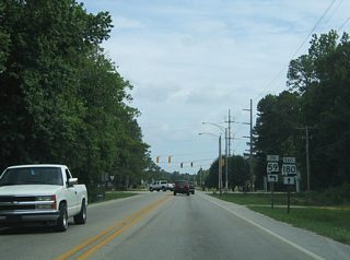 20th Avenue provides an alternate route to SR 59 (Gulf Shores Parkway) from the north-south alignment of SR 180 on East 2nd Street. Beyond 20th Avenue, 21st to 24th Avenues either end or pass under Gulf Shores Parkway to the west.