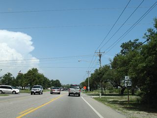 SR 180 becomes Fort Morgan Road north of Little Lagoon to SR 59 (Gulf Shores Parkway).
