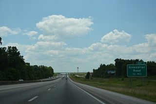 Swancott Road (Limestone County Route 115) leads south from Exit 3 to Wheeler Lake. Greenbriar Road branches north from Greenbriar Parkway nearby to Greenbrier.