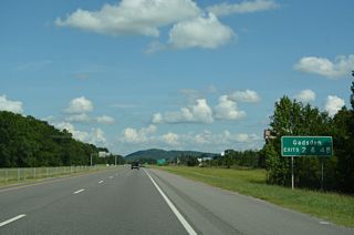 Continuing east from Big Wills Creek, I-759 advances one mile to Exit 2 with Black Creek Parkway.
