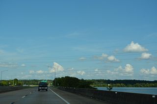 Interstate 759 crosses H. Neely Henry Lake along a causeway between Eastside Drive and U.S. 411 (Rainbow Drive).