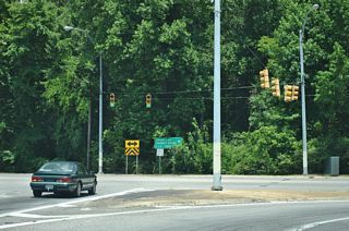 George Wallace Drive continues south from the end of SR 759 as a local road to Gadsden Community College and Padenreich Avenue.