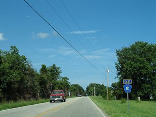 Continuing east along CR 10 from Bon Secour Highway.