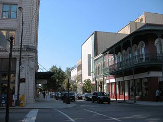 The intersection of Dauphin and Royal Streets in Downtown Mobile.