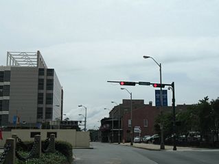 Government Street west at Royal Street. U.S. 98 emerges from the Bankhead Tunnel to join Government Street at forthcoming Conception Street.