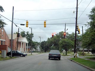 Eagle Mark IV signals at the intersection of Lafayette and Congress Streets