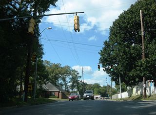 Stanton Road north at Pleasant Avenue. Pleasant Avenue is a short connector east to U.S. 45 (Saint Stephens Road).