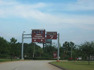 Terminal Drive intersects Airport Boulevard south from Mobile Regional Airport (MOB).