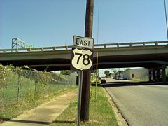 US 78 east at the Elton B Stephens Expwy viaduct