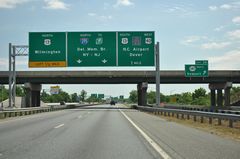 Northbound beginning of I-295 in Delaware