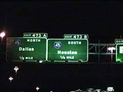 IH 20 west 1/4 mile from IH 45